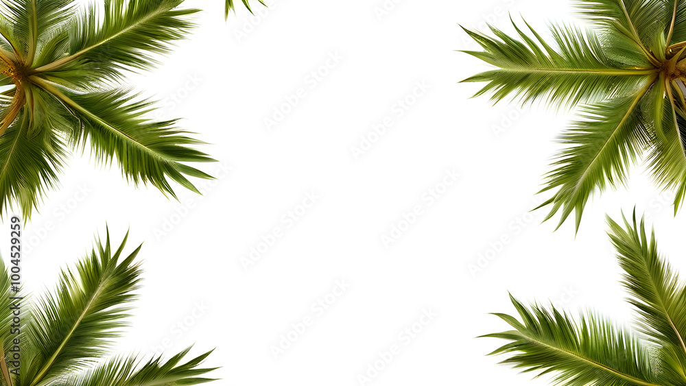 palm leaves frame palm leaves frame