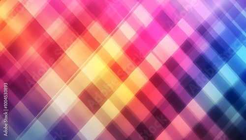 An illustration of a colorful glowing checkered pattern