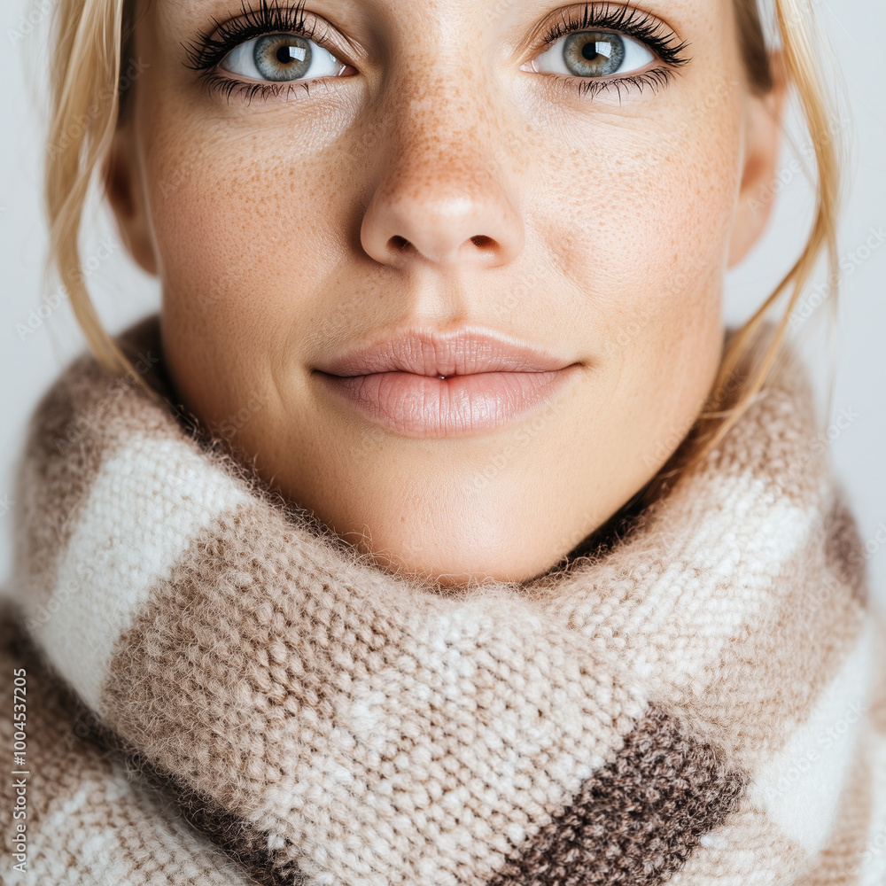 A close-up of a vibrant foulard showcasing rich textures and colors, elegantly styled as a chic accessory for winter. This trendy piece adds a plush and modern touch to any casual outfit, exuding warm A close-up of a vibrant foulard showcasing rich textures and colors, elegantly styled as a chic accessory for winter. This trendy piece adds a plush and modern touch to any casual outfit, exuding warm