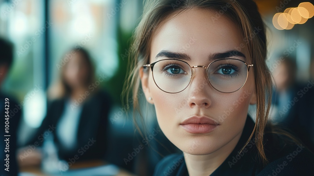Professional Woman in Modern Office Setting Professional Woman in Modern Office Setting