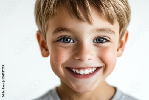 Excited Young Boy Close Up Portrait