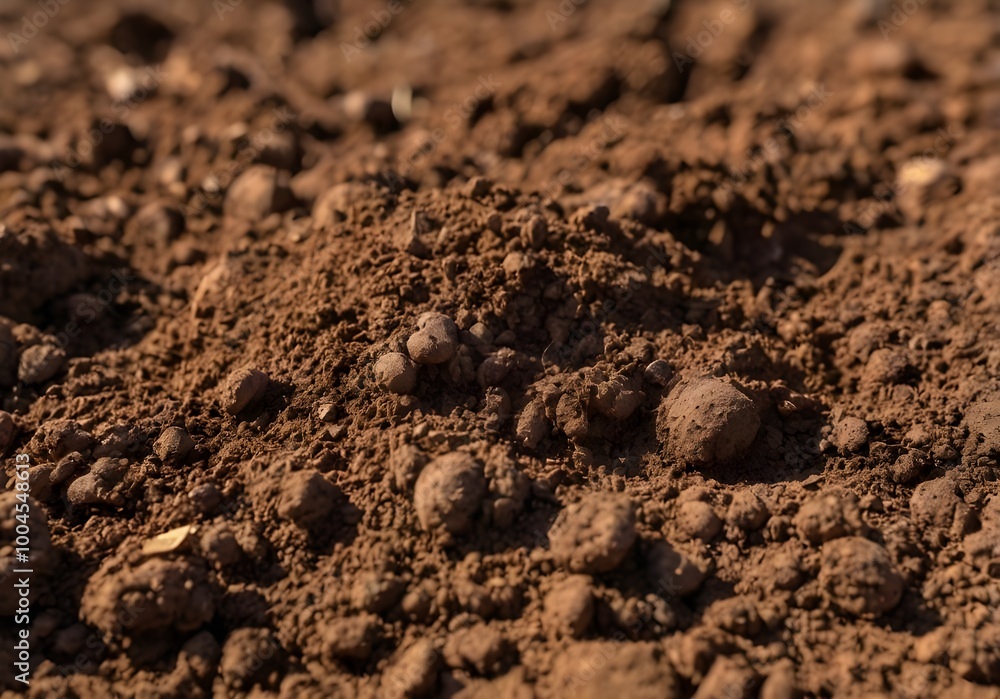 Closeup of Brown soil ground Closeup of Brown soil ground