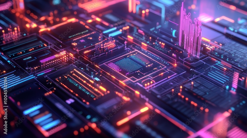 Abstract Neon Circuitry Abstract Neon Circuitry