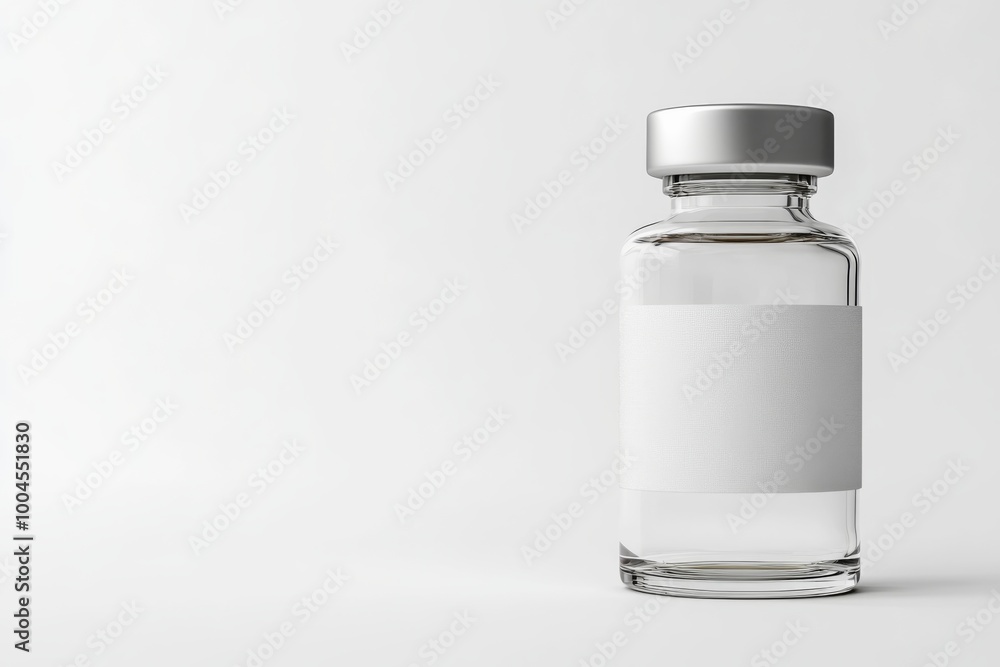 Transparent Medicine Vial with Blank Label Transparent Medicine Vial with Blank Label