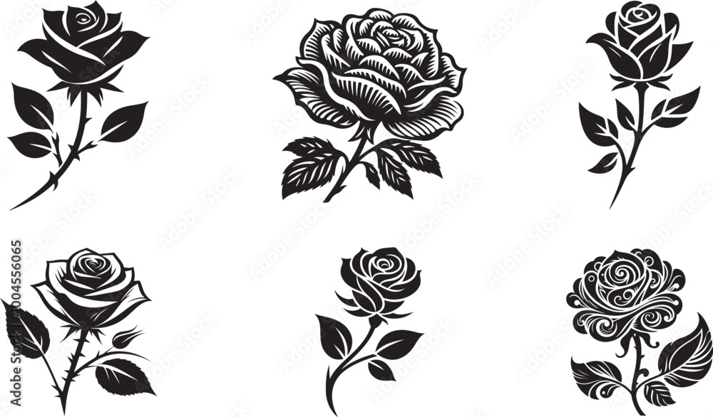 set of flowers set of flowers