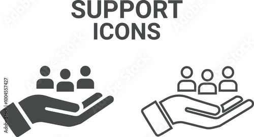 Line art Trainee web banner icon sheet,  vector illustration concept for internship training and learning program apprenticeship with intern, apprentice, training, mentor, support, cooperation and imp