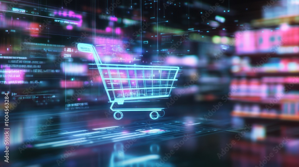 Online Shopping Cart in a Supermarket Online Shopping Cart in a Supermarket