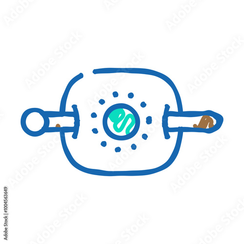 decorative hair pin doodle icon sketch vector. decorative hair pin sign. isolated symbol illustration