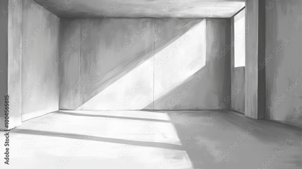 A simple drawing of an empty concrete room, perfect for use as a background in design projects. A simple drawing of an empty concrete room, perfect for use as a background in design projects.