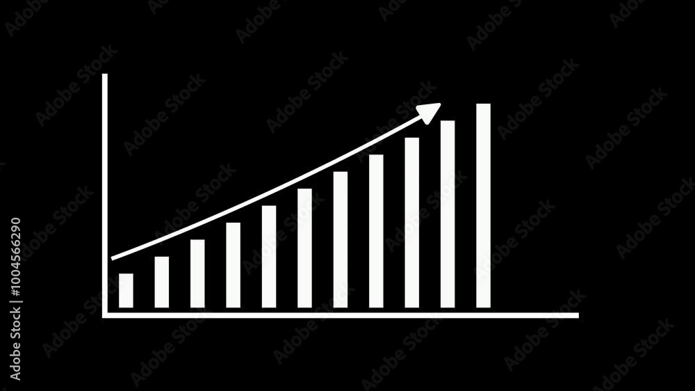 Animated of down business graph icon .business or finance concept icon. Animated of down business graph icon .business or finance concept icon.