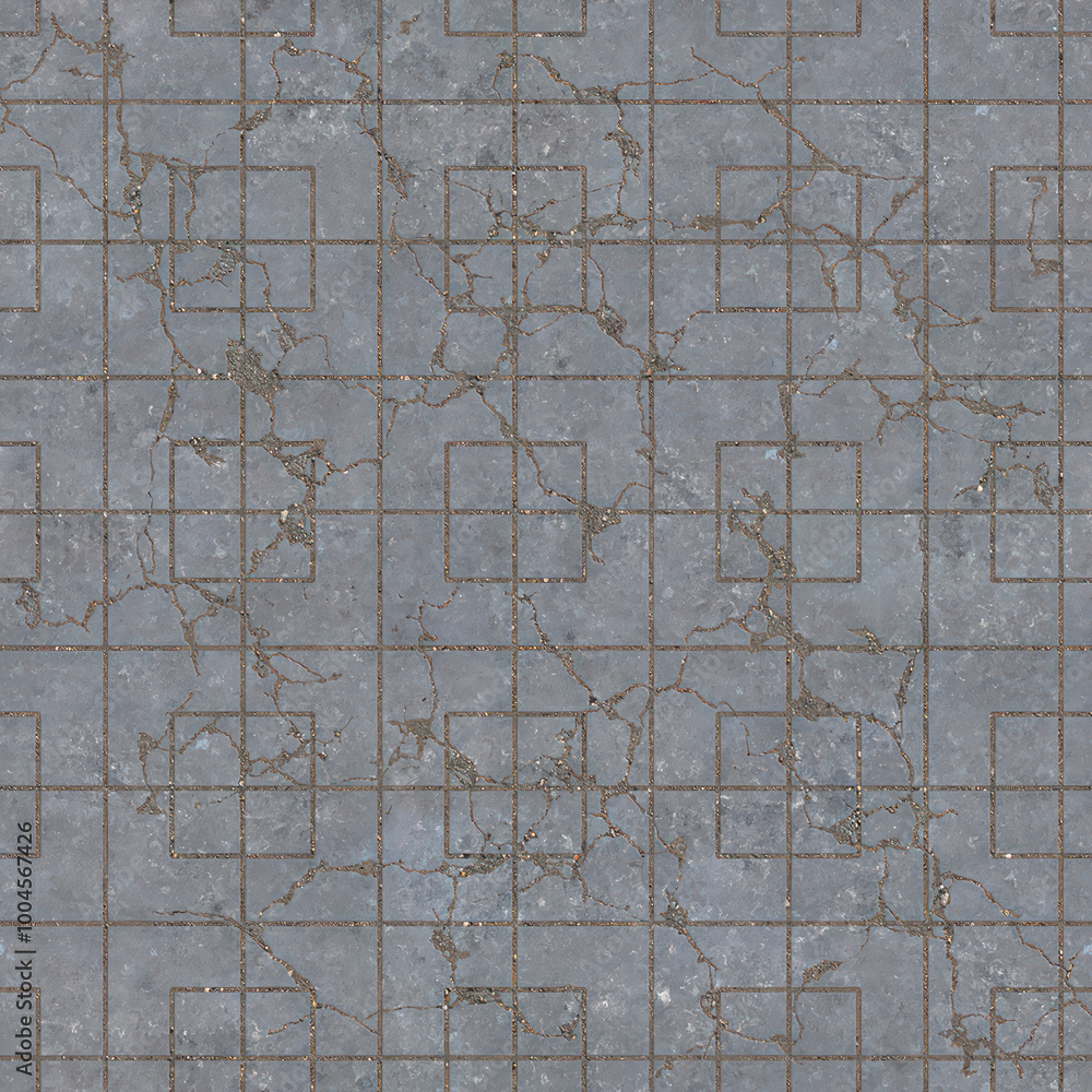 Mixed Concrete paving outdoor damaged seamless texture and background. Mixed Concrete paving outdoor damaged seamless texture and background.