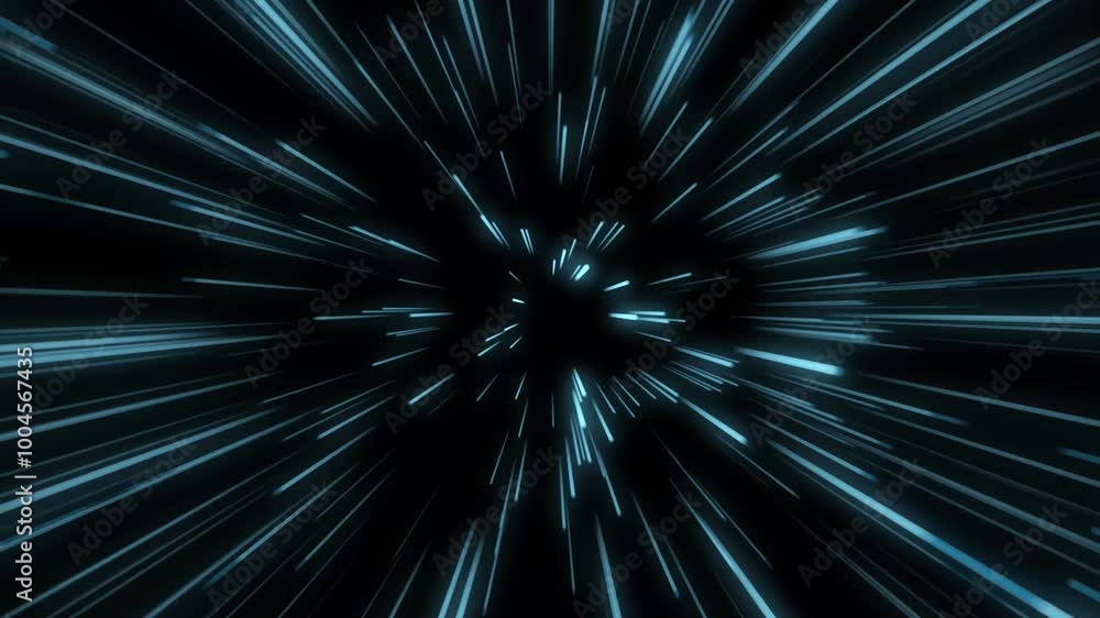 Glowing warp speed line animation. Glowing warp speed line animation.