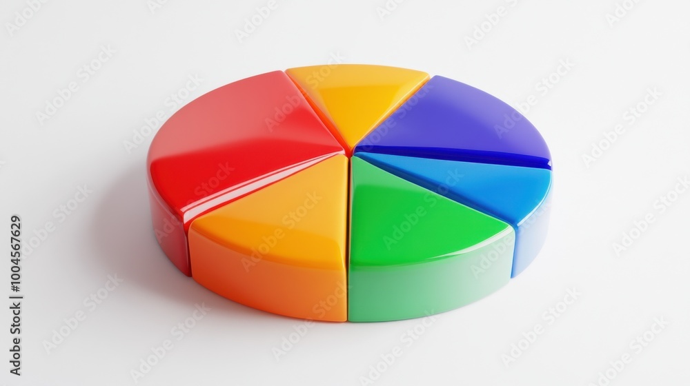 Obraz premium 3d pie chart for infographics and data presentation