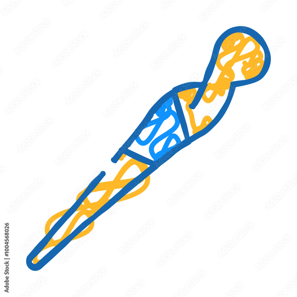 wooden hair pin doodle icon sketch vector. wooden hair pin sign. isolated symbol illustration wooden hair pin doodle icon sketch vector. wooden hair pin sign. isolated symbol illustration