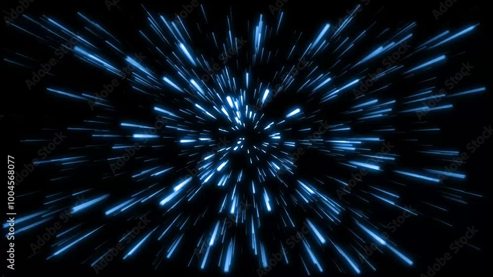 Glowing warp speed line animation. Glowing warp speed line animation.
