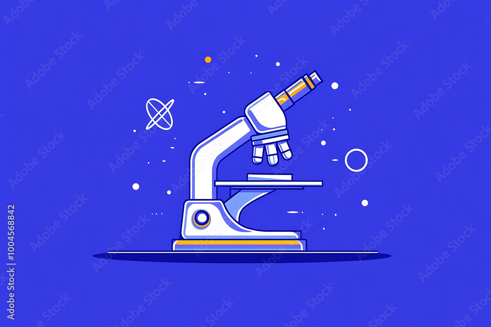 An icon of a medical microscope, symbolizing precision, scientific research, and advancements in healthcare technology, designed in flat art style. An icon of a medical microscope, symbolizing precision, scientific research, and advancements in healthcare technology, designed in flat art style.