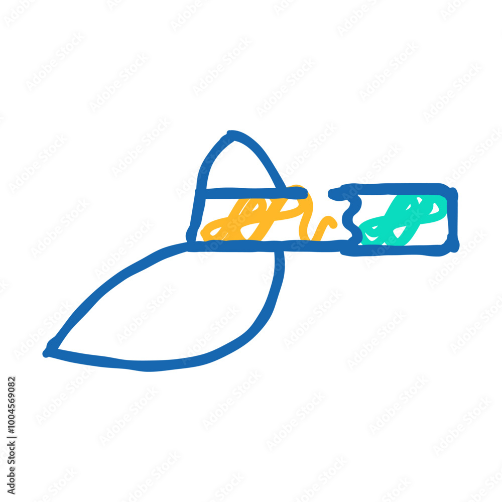 visor hat doodle icon sketch vector. visor hat sign. isolated symbol illustration visor hat doodle icon sketch vector. visor hat sign. isolated symbol illustration