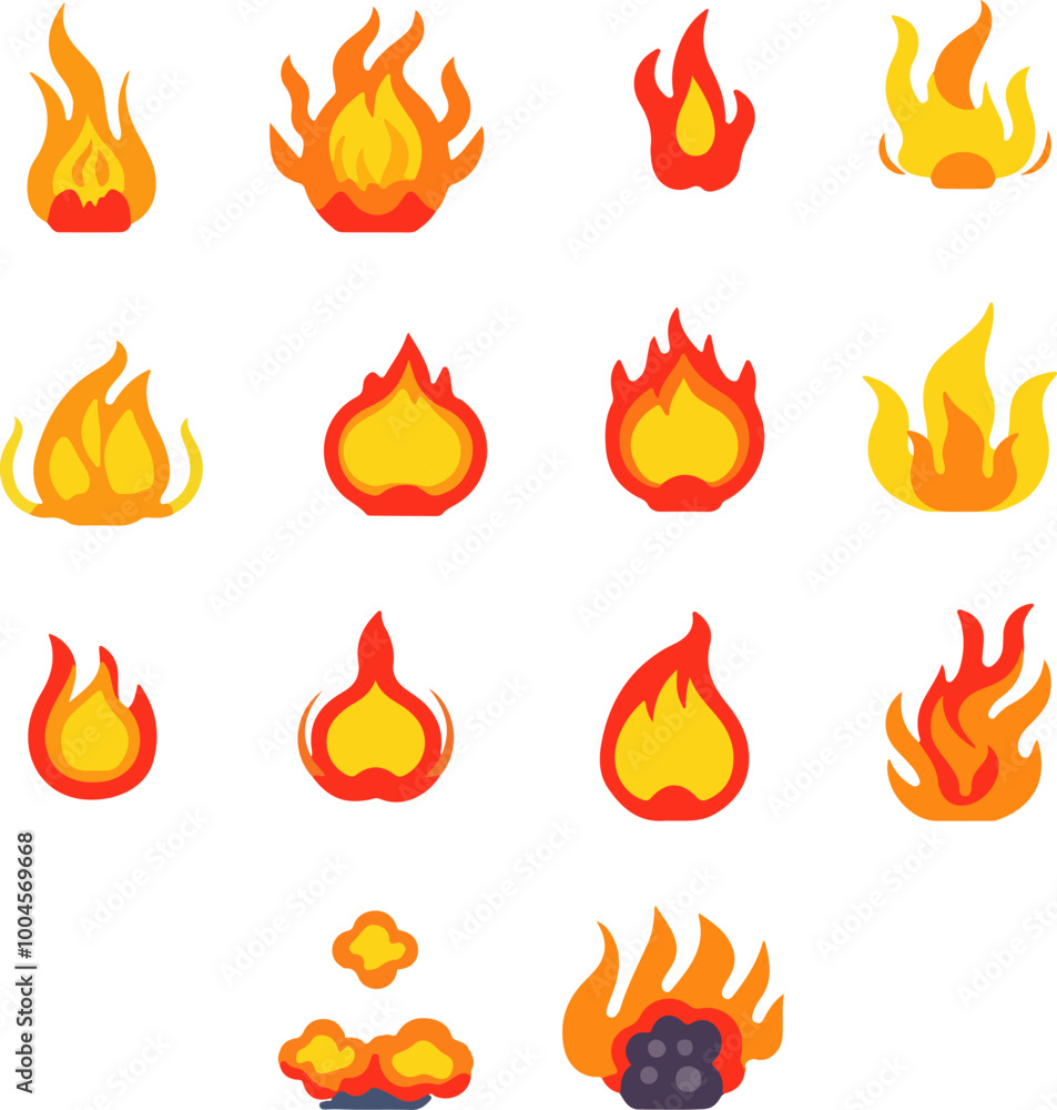 Fire Flame Element Illustrations Fire Flame Element Illustrations