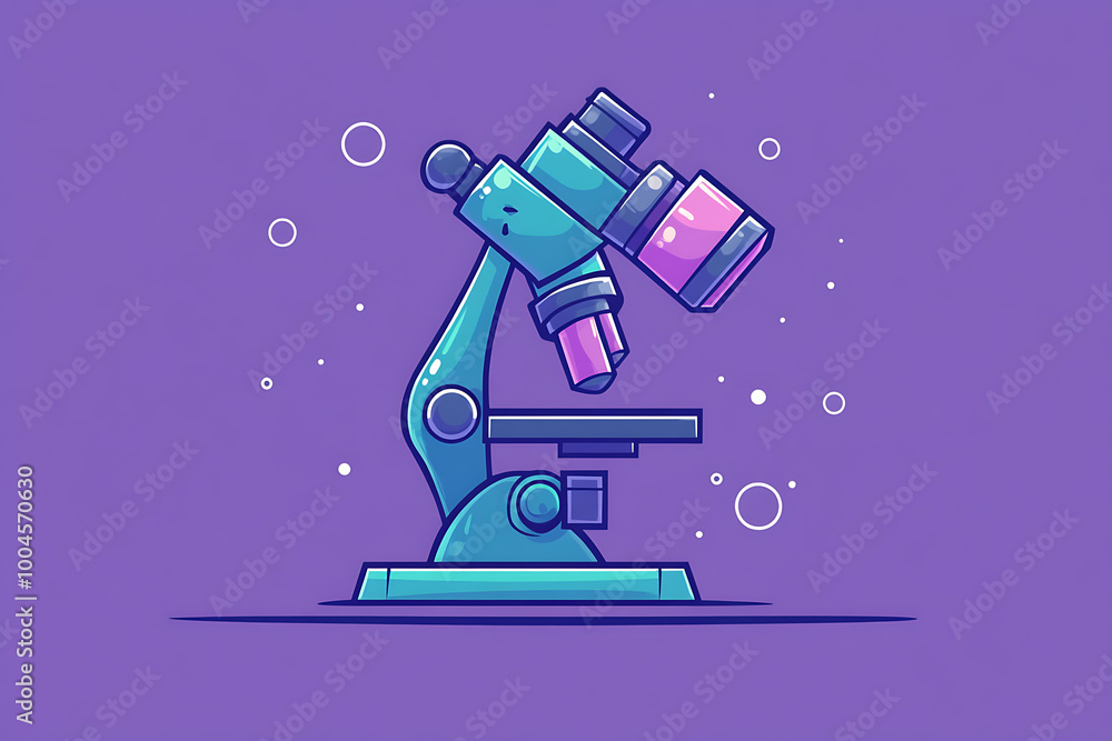 An icon of a medical microscope, symbolizing precision, scientific research, and advancements in healthcare technology, designed in flat art style. An icon of a medical microscope, symbolizing precision, scientific research, and advancements in healthcare technology, designed in flat art style.