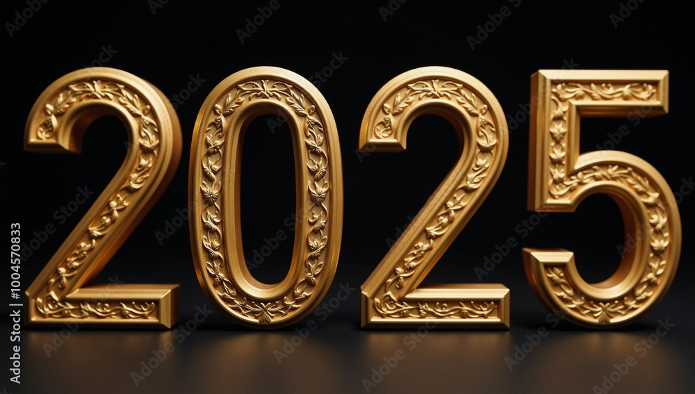Gold 3D Khmer font for Happy New Year 2025 Gold 3D Khmer font for Happy New Year 2025
