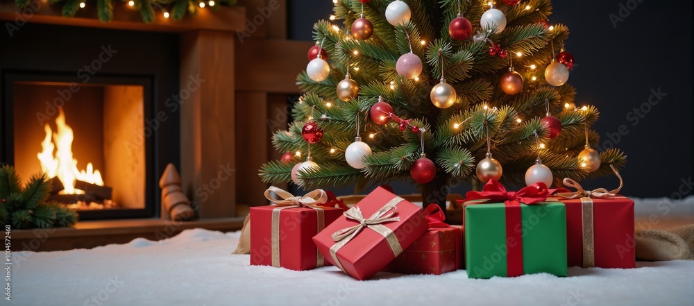 Ring in the New Year 2025 with a festive snowy landscape and joyous gifting Ring in the New Year 2025 with a festive snowy landscape and joyous gifting