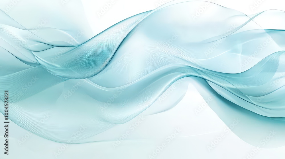 Aqua Flow: Abstract Teal Wave Swirl Aqua Flow: Abstract Teal Wave Swirl