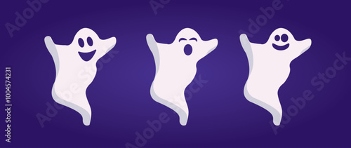 Halloween themed banners and patterns. Halloween theme vector illustration	