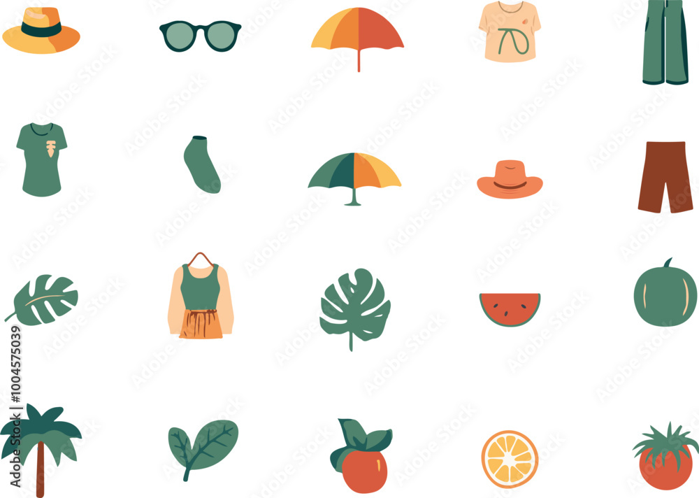 Tropical Beach Elements Tropical Beach Elements