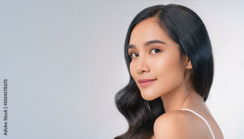 Pretty woman for face wash product model, fresh face, beautiful, glowing, healthy skin Pretty woman for face wash product model, fresh face, beautiful, glowing, healthy skin