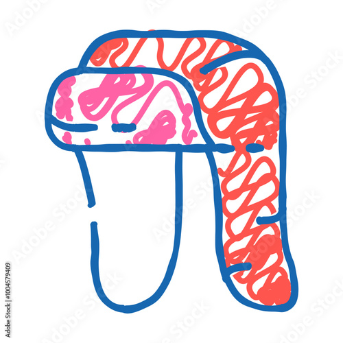 ushanka hat doodle icon sketch vector. ushanka hat sign. isolated symbol illustration