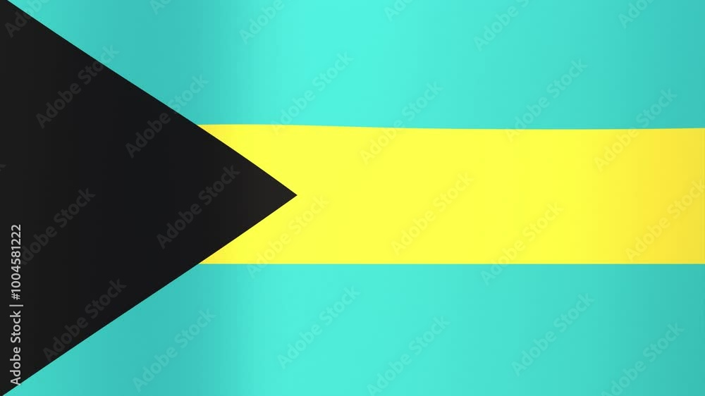 Flag of Bahamas. Seamless looping animation Flag of Bahamas. Seamless looping animation
