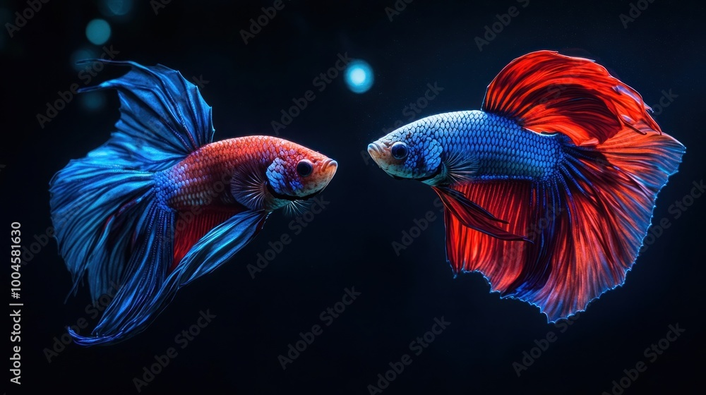 Fototapeta premium Two Siamese Fighting Fish