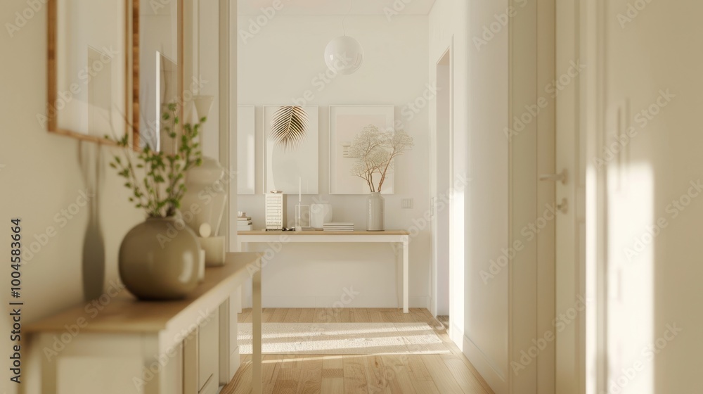 Minimalist hallway with light Minimalist hallway with light