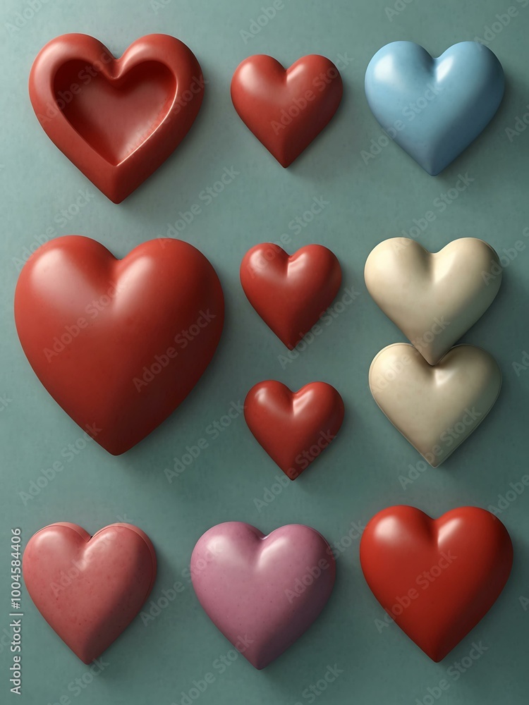 3D heart elements 3D heart elements