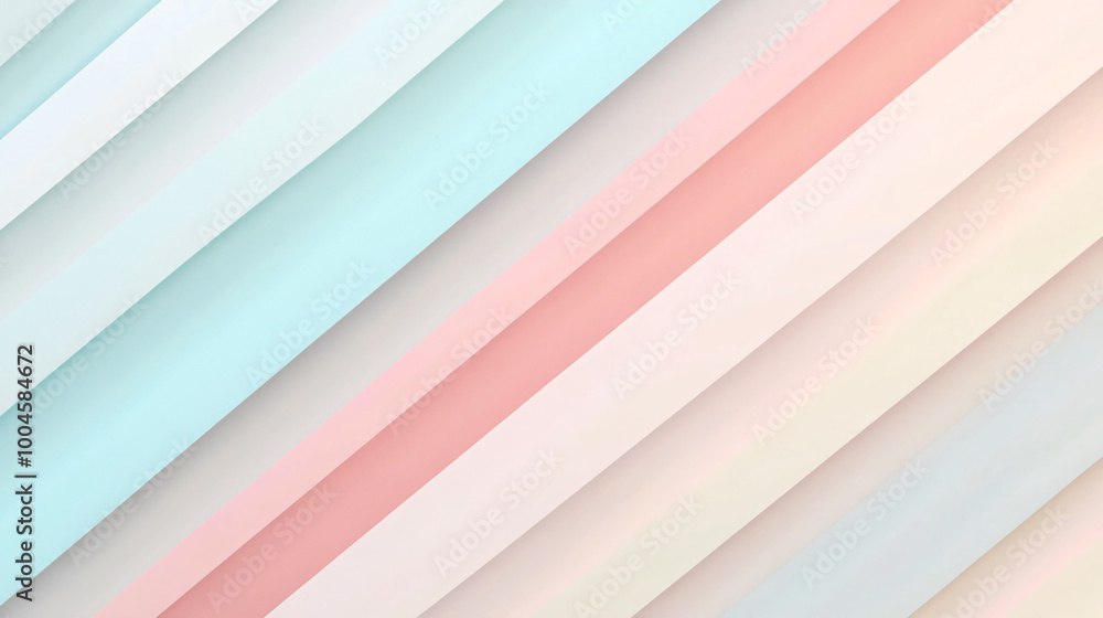 Fototapeta premium A minimalist pattern of diagonal stripes in soft pastels. A minimalist pattern of diagonal stripes in soft pastels. 