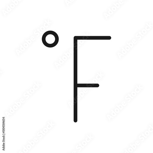 fahrenheit icon or symbol