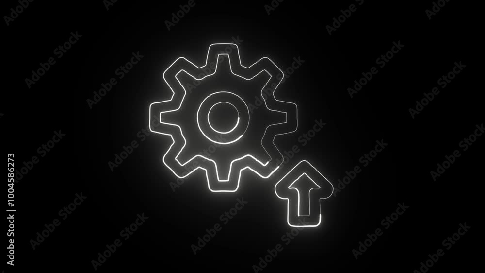 Glowing Neon Effective Free Icon Isolated on Black Background. HD Video Motion Graphic Animation Glowing Neon Effective Free Icon Isolated on Black Background. HD Video Motion Graphic Animation