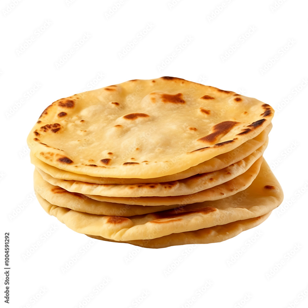 Indian puri flatbread isolated on transparent background Indian puri flatbread isolated on transparent background