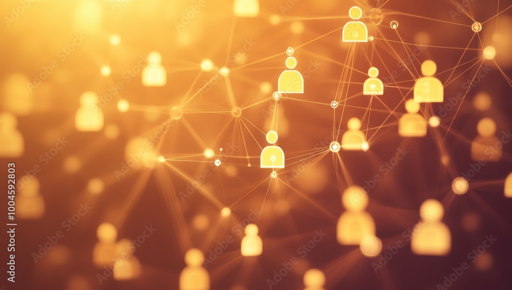 Abstract background with a social network concept, human connection, and technology in digital marketing or community building Generative AI Abstract background with a social network concept, human connection, and technology in digital marketing or community building Generative AI
