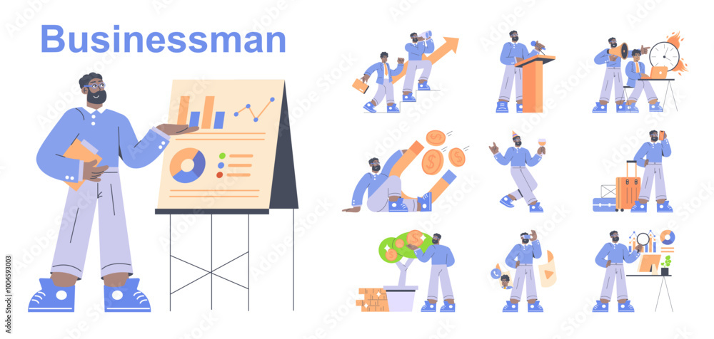 Businessman. Flat Vector Illustration Businessman. Flat Vector Illustration
