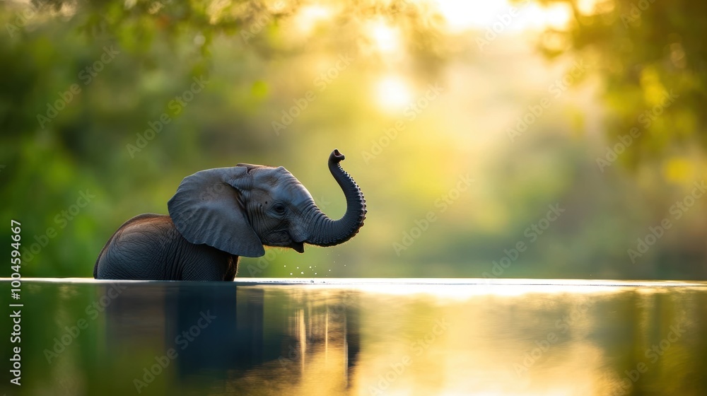 Obraz premium A wildlife sanctuary teeming with rescued animals, a testament to the success of conservation initiatives.