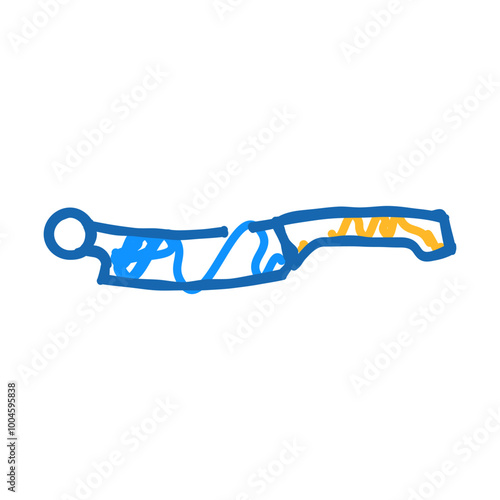 traditional pizza and cheese knife doodle icon sketch vector. traditional pizza and cheese knife sign. isolated symbol illustration