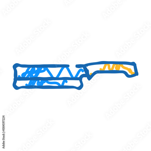 knife for fruits and vegetables nakiri doodle icon sketch vector. knife for fruits and vegetables nakiri sign. isolated symbol illustration