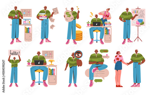 Businessman. Flat Vector Illustration