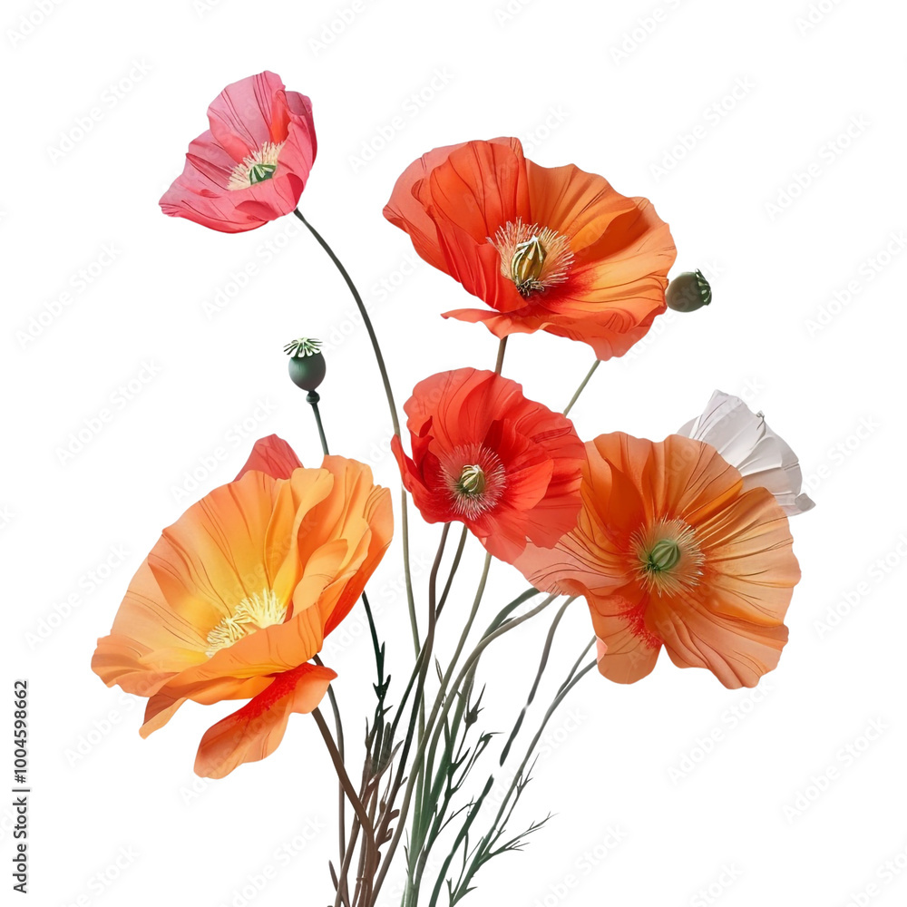 Fototapeta premium Poppy Bouquet