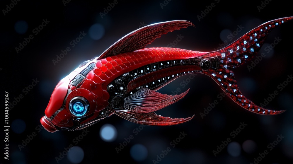 Biomechanical Fish: A mesmerizing blend of technology and nature, this ...