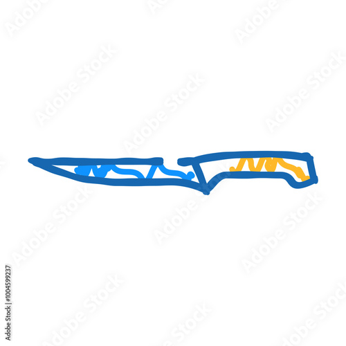 fillet knife doodle icon sketch vector. fillet knife sign. isolated symbol illustration