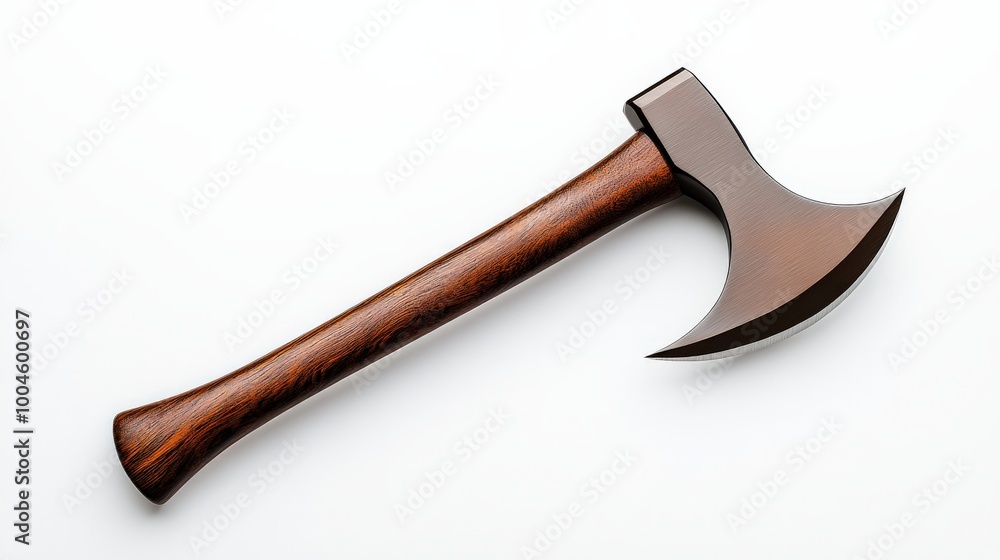 Handcrafted Axe: A sleek and elegant axe with a wooden handle, showcasing the intricate craftsmanship and artistry of its maker. This image is perfect for projects related to woodworking. Handcrafted Axe: A sleek and elegant axe with a wooden handle, showcasing the intricate craftsmanship and artistry of its maker. This image is perfect for projects related to woodworking.