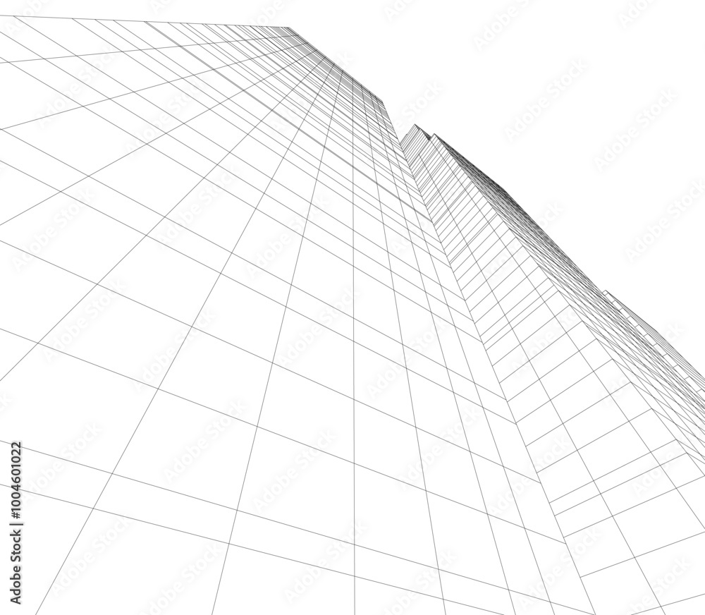 Modern architecture, city buildings 3d illustration Modern architecture, city buildings 3d illustration