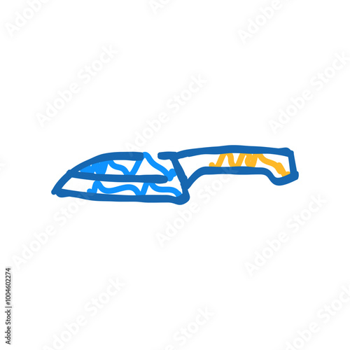 vegetable knife doodle icon sketch vector. vegetable knife sign. isolated symbol illustration